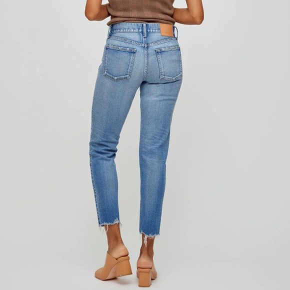 Moussy Vintage Tyrone Mid-Rise Cropped Distressed Jeans - Picture 6 of 11
